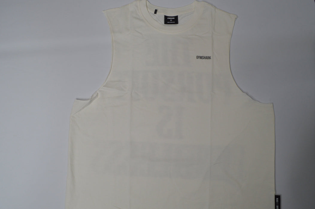 Gymshark x CBUM Washed Sleeveless T-Shirt - Soft White