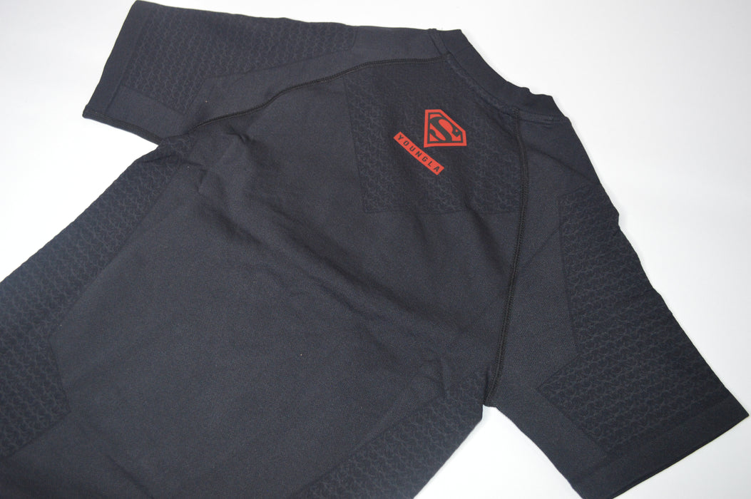 4117 - SUPERMAN COMPRESSION TEES RED/BLACK
