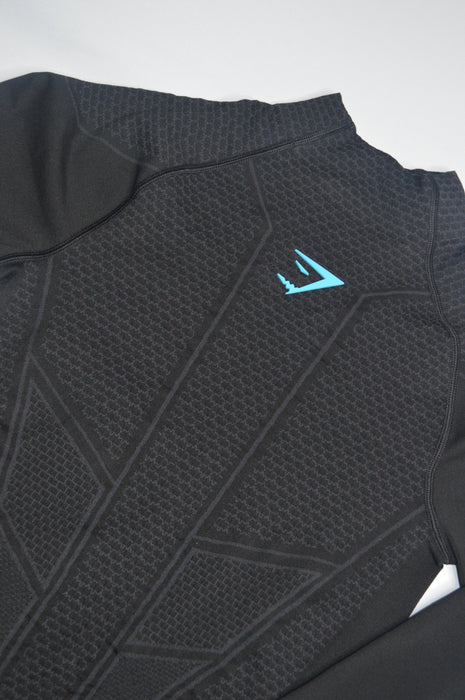 ONYX V1 LONG SLEEVE TOP - Black/Onyx Grey/Brand Blue