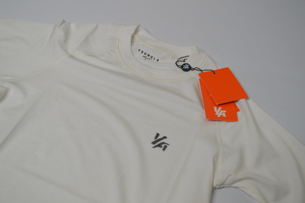 4016 NATURAL COTTON COMPRESSION TEES WHITE