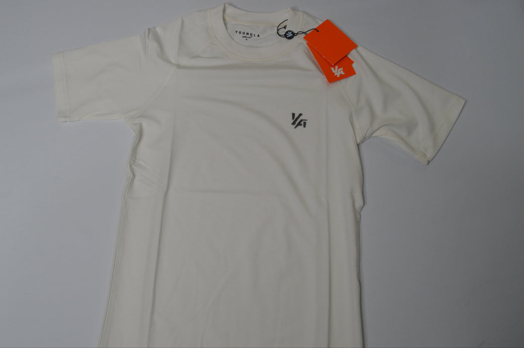 4016 NATURAL COTTON COMPRESSION TEES WHITE
