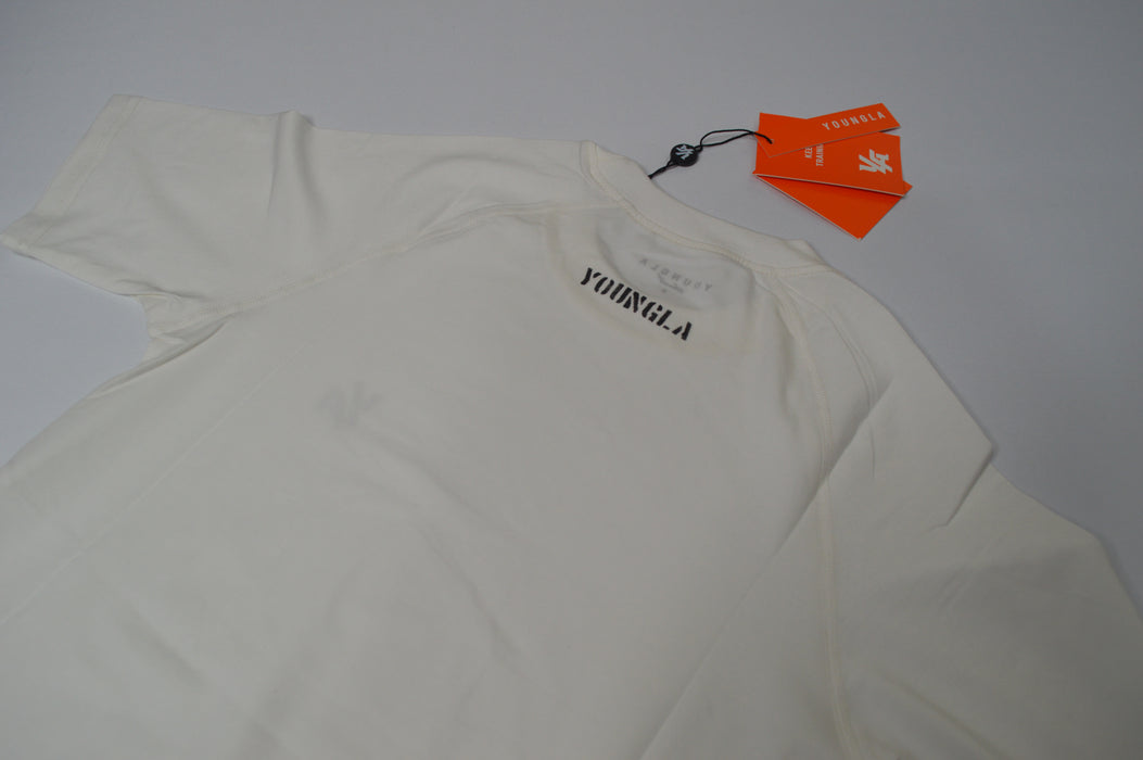 4016 NATURAL COTTON COMPRESSION TEES WHITE