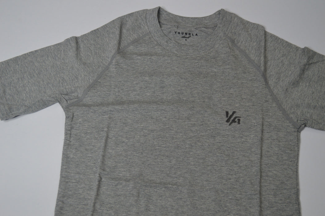 4016 NATURAL COTTON COMPRESSION TEES HEATHER GREY