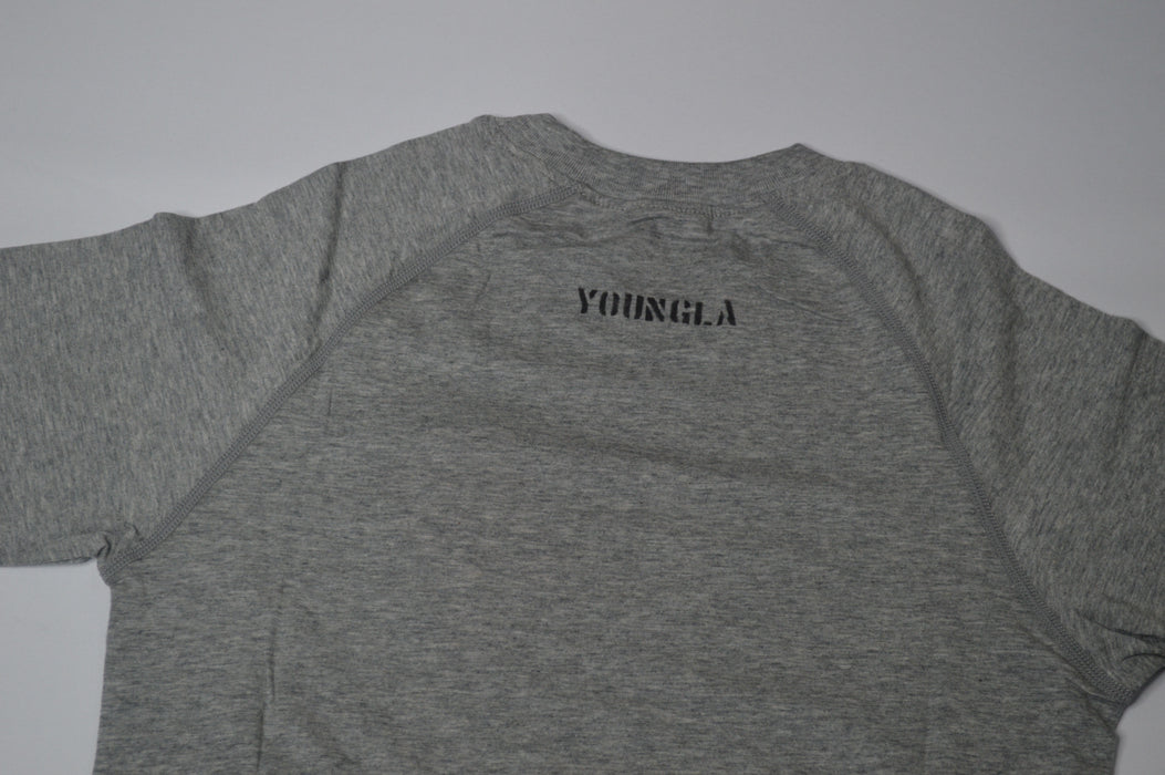 4016 NATURAL COTTON COMPRESSION TEES HEATHER GREY