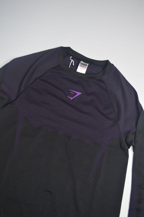 ONYX 5.0 SEAMLESS LONGSLEEVE T-SHIRT - BLACK/ATHLETIC PURPLE