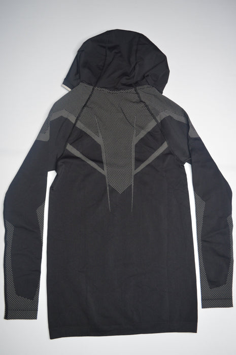 ONYX 5.0 SEAMLESS HOODIE - BLACK/LIGHT GREY