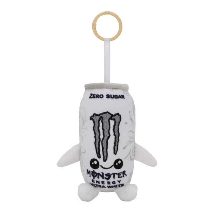 Llavero de Peluche Monster Energy de 12 cm-Blanco