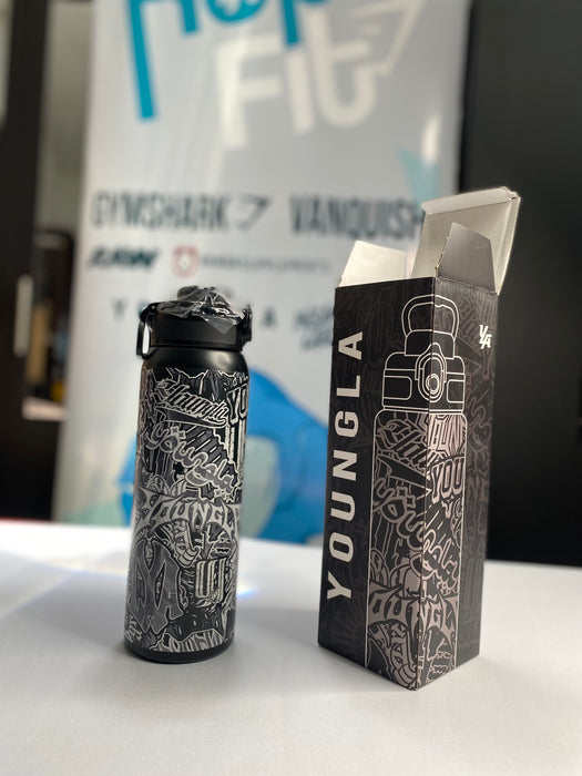 9007 GRAFFITI WATER BOTTLES BLACK
