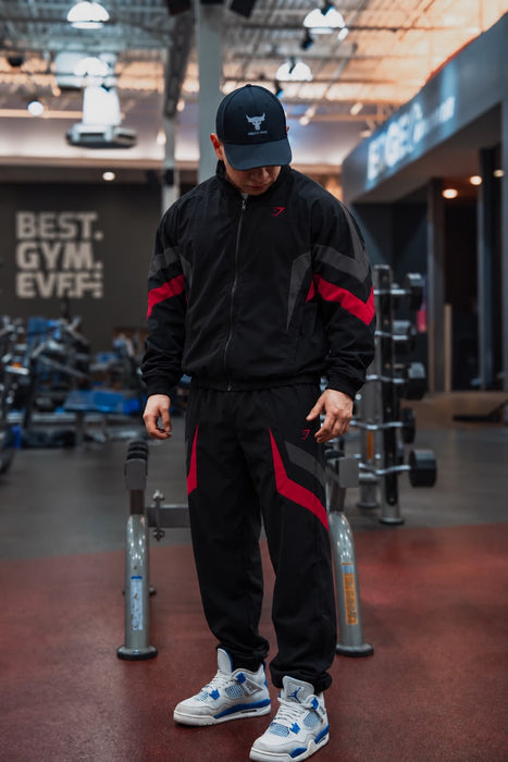 Vengeance Track Jacket-Black/Onyx Grey/Carmine Red
