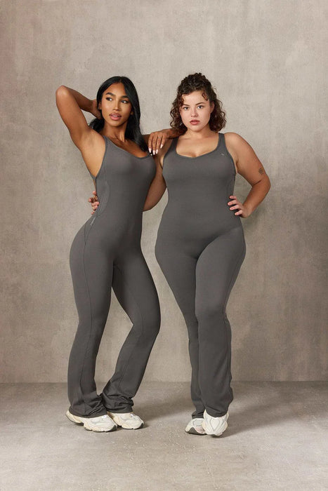 W237 ON-THE-GO FLARE ROMPER - DARK GREY