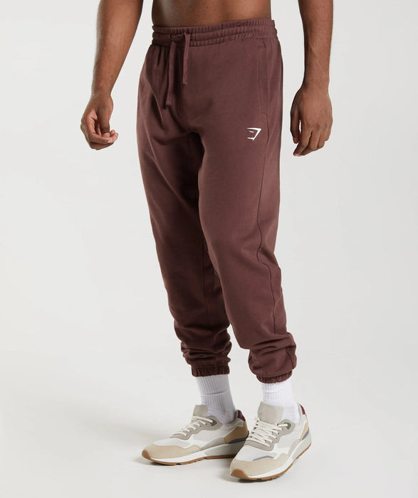 Essential Oversized Joggers - Cherry Brown