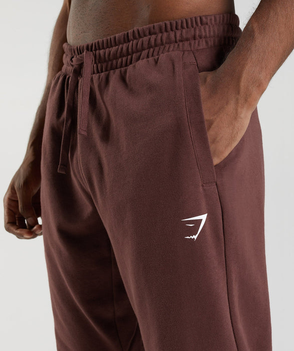 Essential Oversized Joggers - Cherry Brown