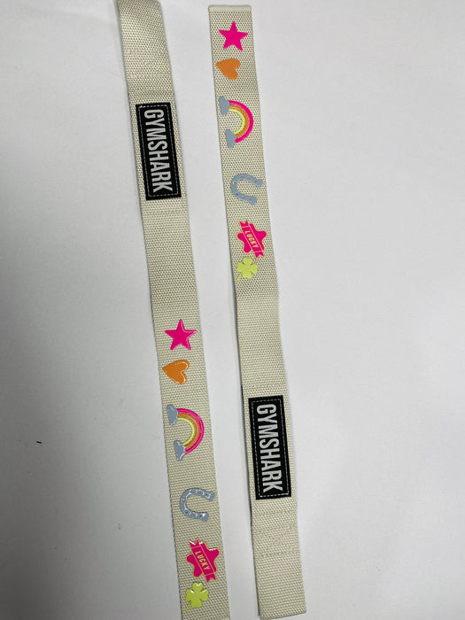 Lucky Graphic Silicone Lifting Straps - Tinted White