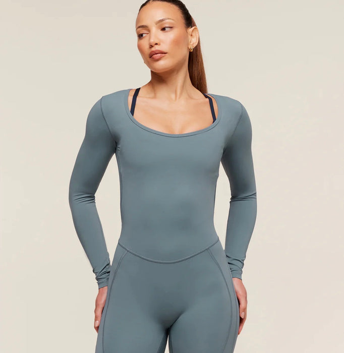 Gymshark Lifting Dipped Waistband All-In-One - Iron Blue