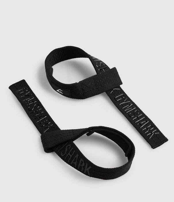 Silicone Grip Lifting Straps - Black