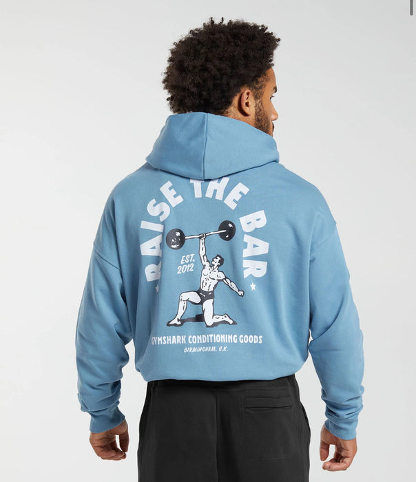 RAISE THE BAR HOODIE DUSK BLUE