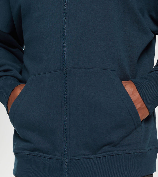 CREST OVERSIZED ZIP UP HODDIE NAVY