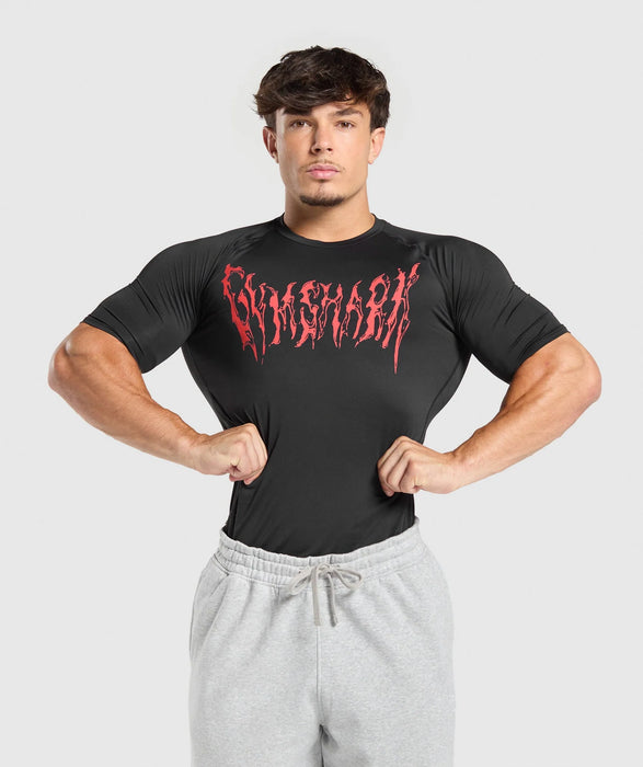 Graphic Baselayer T-Shirt Black