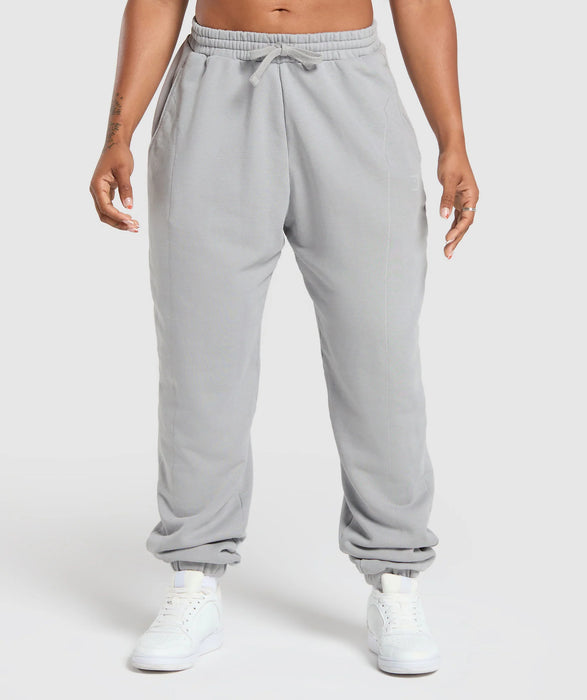 Power Washed Joggers - Silver Grey