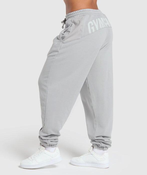 Power Washed Joggers - Silver Grey