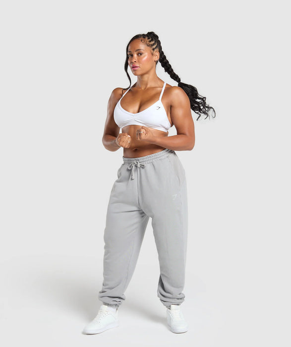 Power Washed Joggers - Silver Grey