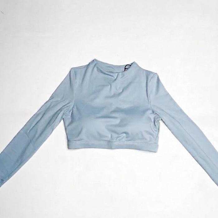 W345 HYBRID LONG SLEEVE BRA - BLUE