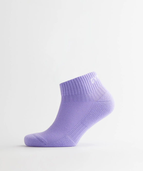 Jacquard Quarter Socks 3Pk - Aqua Blue/Digital Violet/Meridian Blue