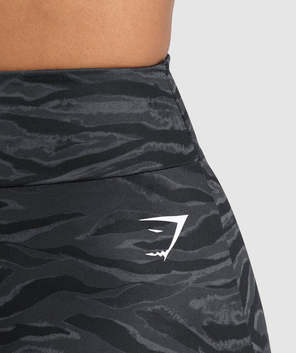Power Leggings - Asphalt Grey Print