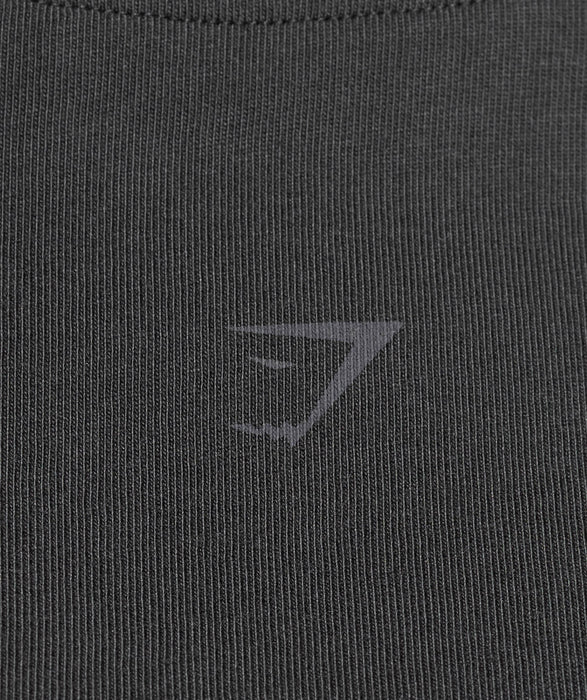 Gymshark Wordmark Graphic Long Sleeve Top - Black