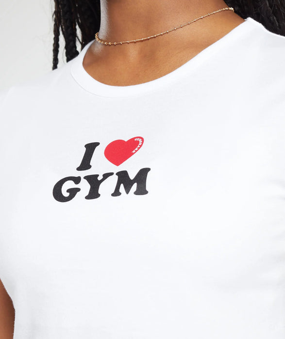 I Heart Gym Baby T-Shirt - White