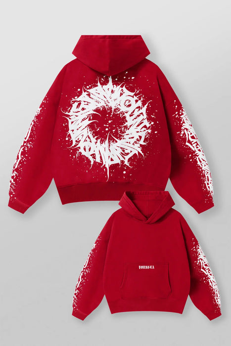 5143 - CYCLONE HOODIES / RED WASH