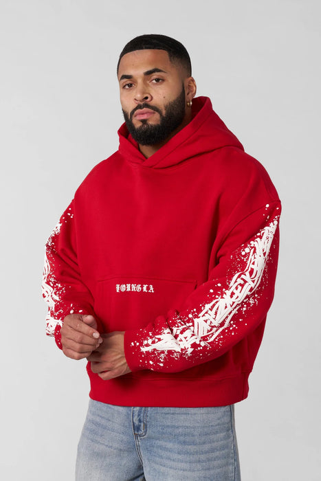 5143 - CYCLONE HOODIES / RED WASH