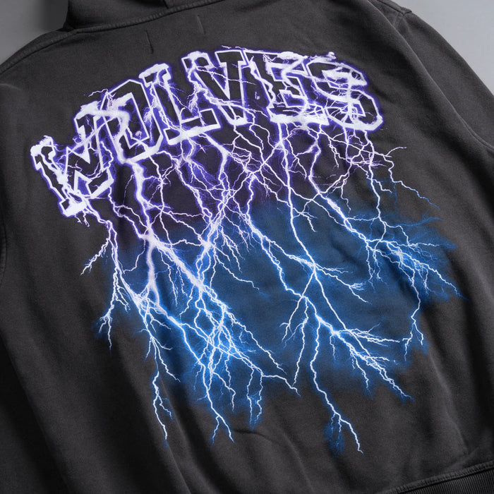 THUNDER "PIERCE" HOODIE IN WOLF GRAY/PURPLE/BLUE