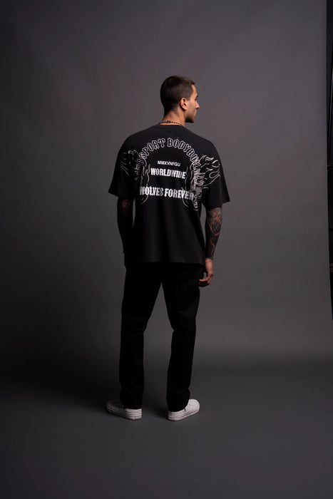 THE ONE YOU FEED "PREMIUM VINTAGE" OVERSIZED TEE IN BLACK