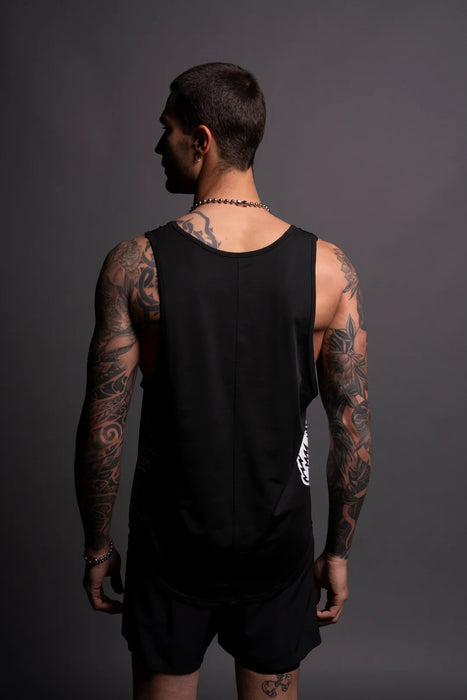 IN OUR BLOOD "DRY WOLF" BACK SEAM (DROP) TANK IN BLACK