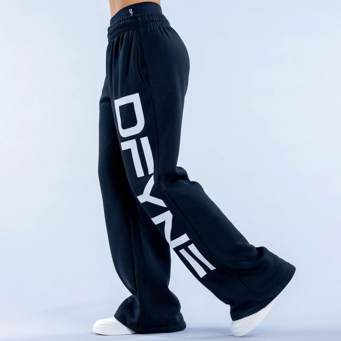 Signature Wide Leg Jogger - Midnight Black