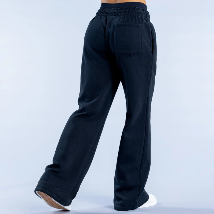 Signature Wide Leg Jogger - Midnight Black