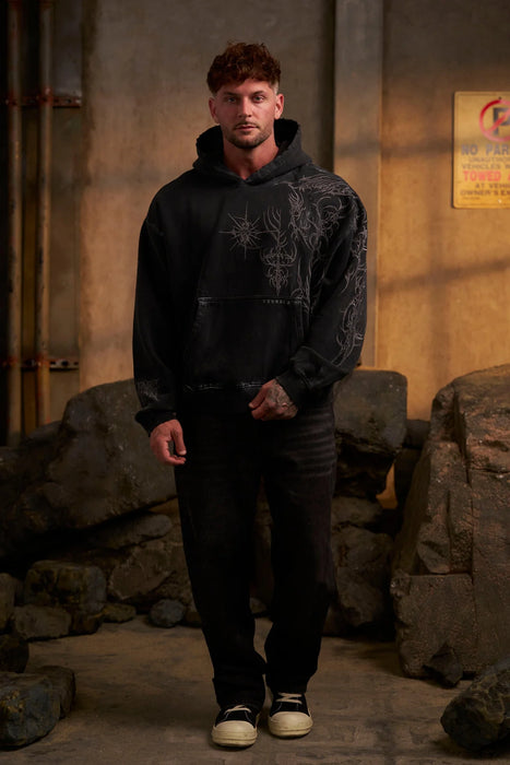 5057 - CYBERPUNK HOODIES - BLACK WASH