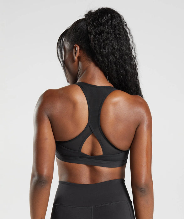 Crossover Sports Bra - Black