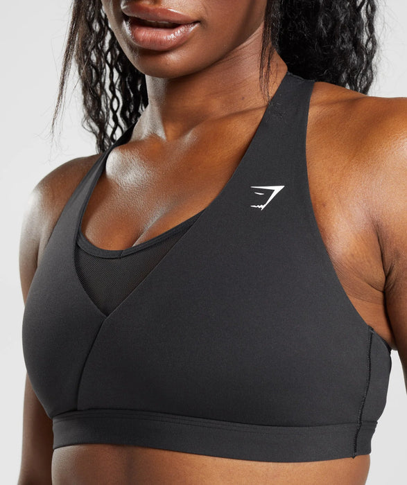 Crossover Sports Bra - Black