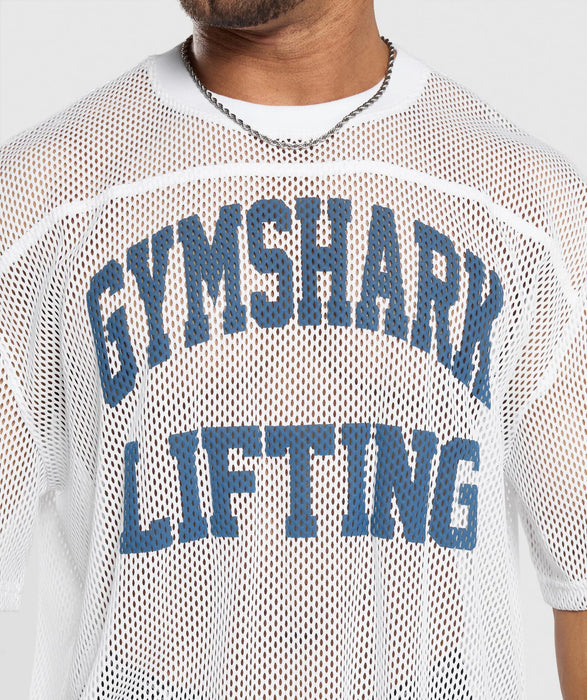 Gymshark Mesh Oversized T-Shirt - White