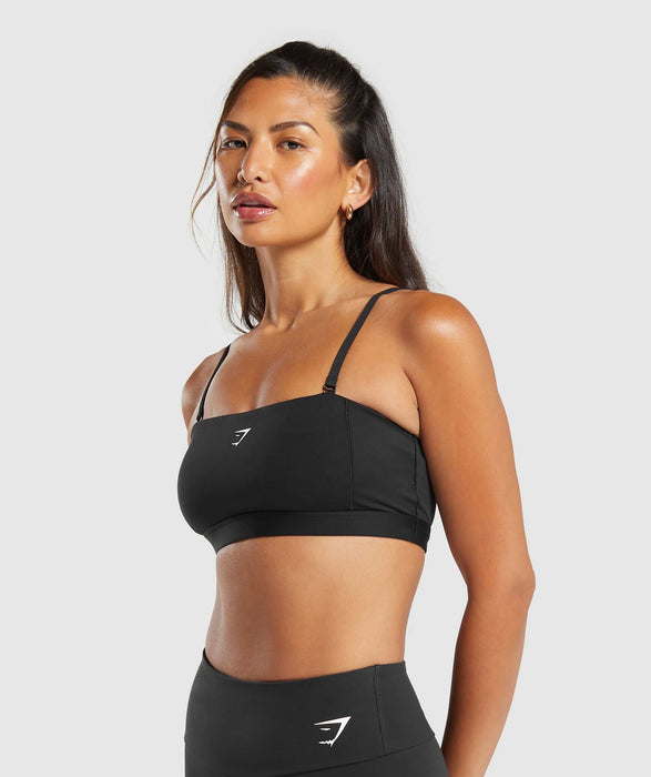 MULTI WAY STRAP BANDEAU BRA- BLACK