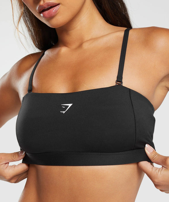 MULTI WAY STRAP BANDEAU BRA- BLACK