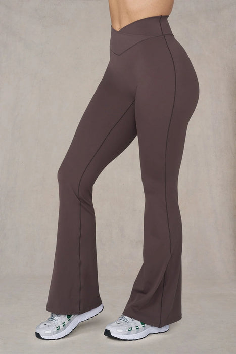 W288 - Vital Flare Leggings (Short) - Brown