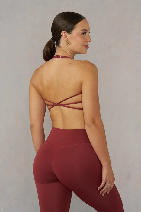 W3141 - Motion Halter Bra - Brick Red