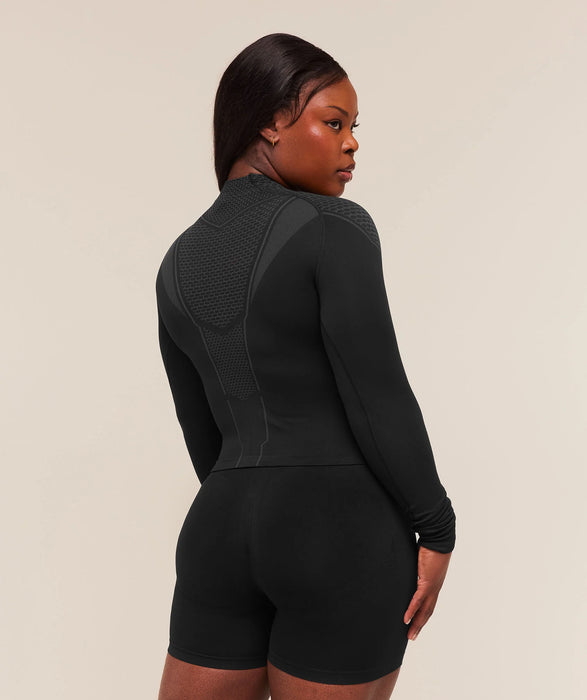 ONYX V1 LONG SLEEVE TOP - Black/Onyx Grey/Brand Blue