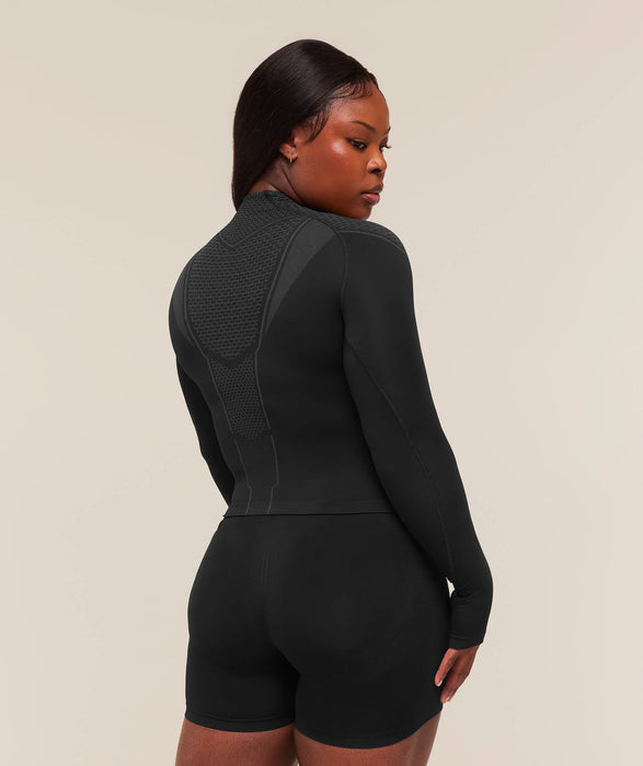 ONYX V1 LONG SLEEVE TOP - Black/Onyx Grey/Carmine Red