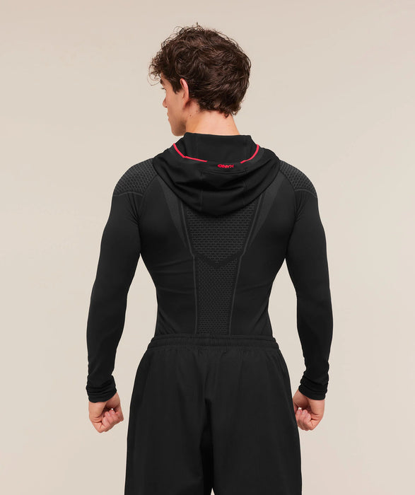ONYX V1 HOODIE - Black/Onyx Grey/Carmine Red