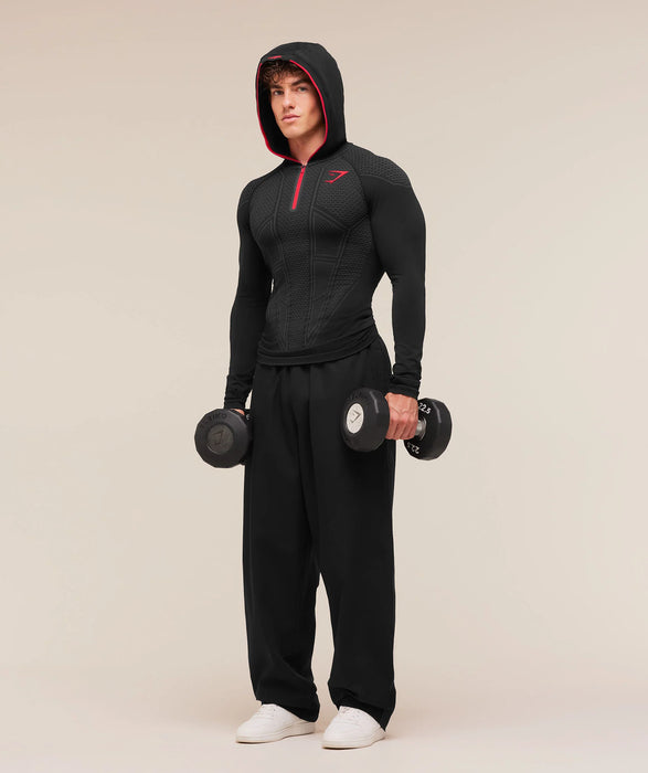 ONYX V1 HOODIE - Black/Onyx Grey/Carmine Red