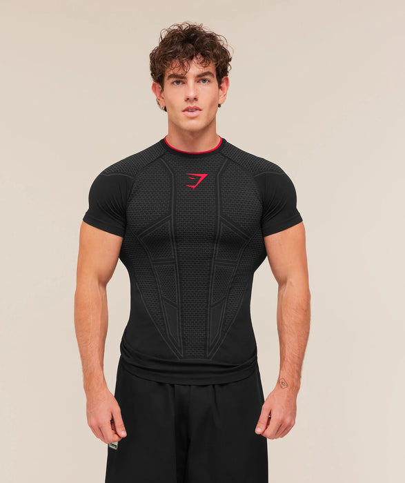 ONYX V1 T-SHIRT - Black/Onyx Grey/Carmine Red